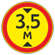 Дорожный знак 3.13 «Ограничение высоты» (временный) (металл 0,8 мм, III типоразмер: диаметр 900 мм, С/О пленка: тип Б высокоинтенсив.)